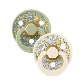 BIBS x LIBERTY COLOUR NATURAL RUBBER ROUND PACK DE 2 SIZE 1 ELOISE ET SAGE MIX