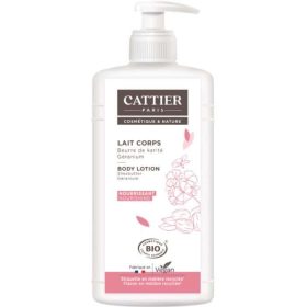 CATTIER LAIT CORPS BEURRE DE KARITE GERANIUM 500ML
