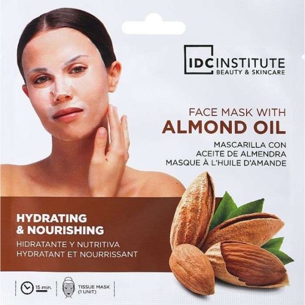 IDC INSTITUTE MASQUE TISSUE HYDRATANT VISAGE A L'HUILE D'AMANDE 1 UNITE