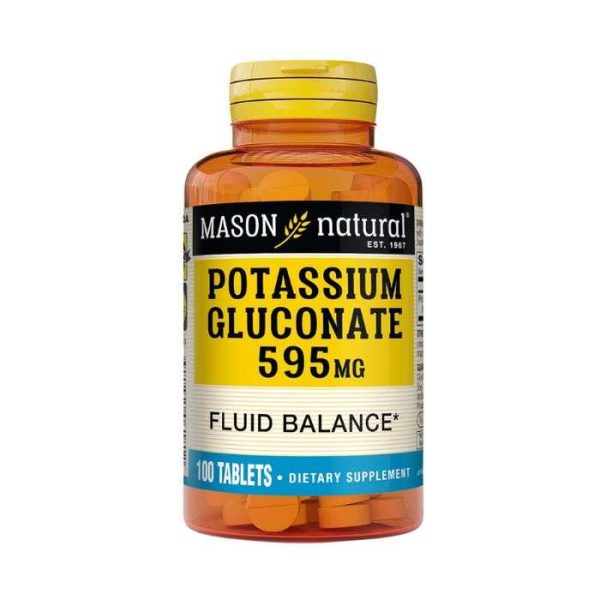 MASON NATURAL POTASSIUM GLUCONATE 595 MG 100 TABLETS