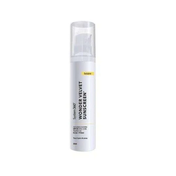 SYSTEM 360 WONDER VELVET GEL SOLAIRE INVISIBLE SPF 50 TOUS TYPES DE PEAUX 50 ML